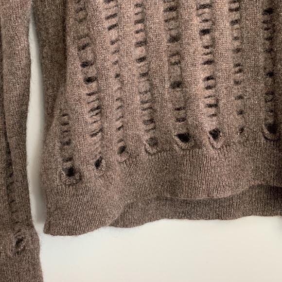 Skull Cashmere Brown Crew Neck Sweater Size Large - Picture 7 of 9